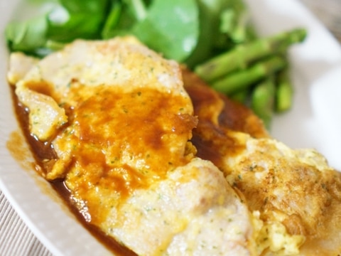 簡単美味♡生姜焼き用肉deピカタ